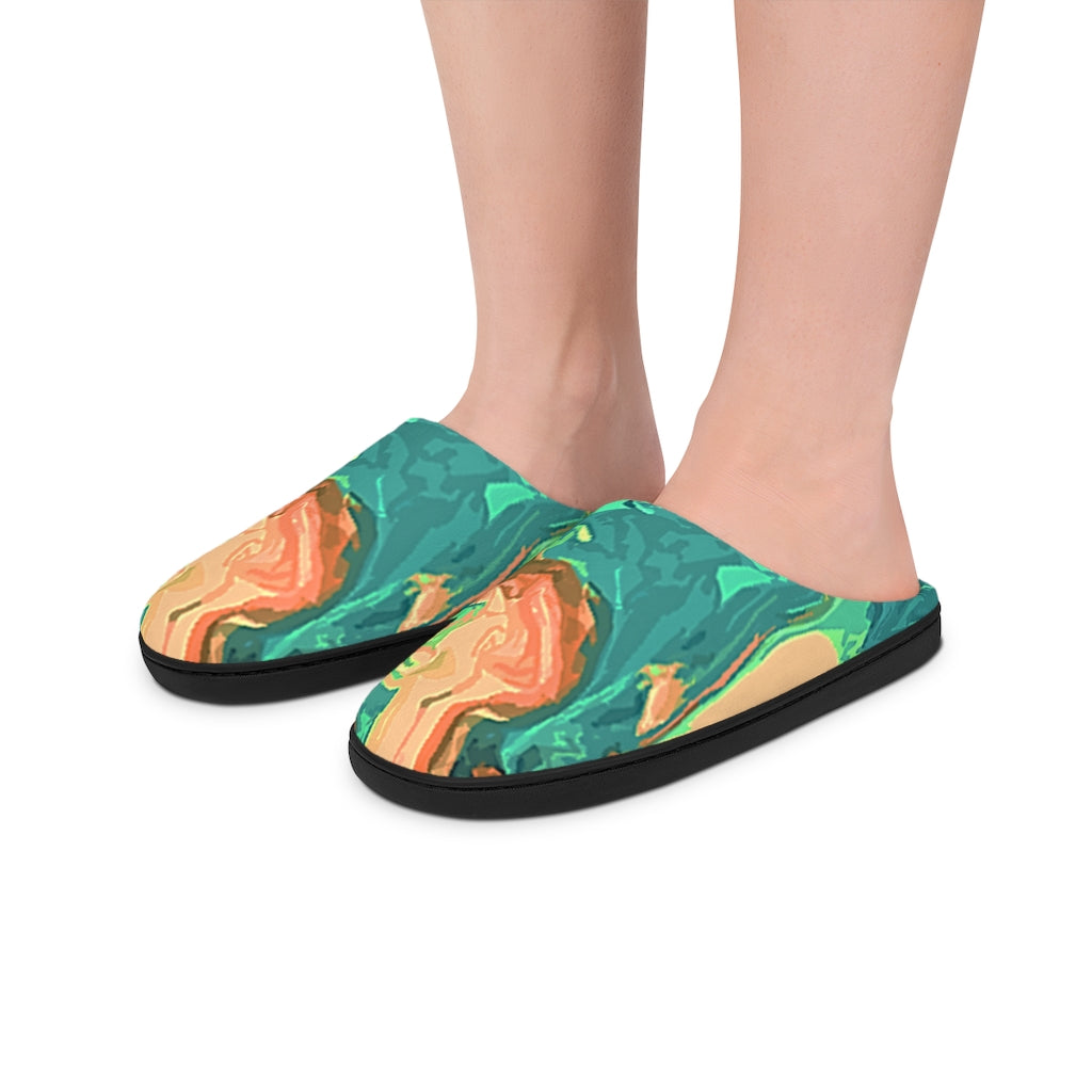 CDEJ Green Marble Indoor Slippers