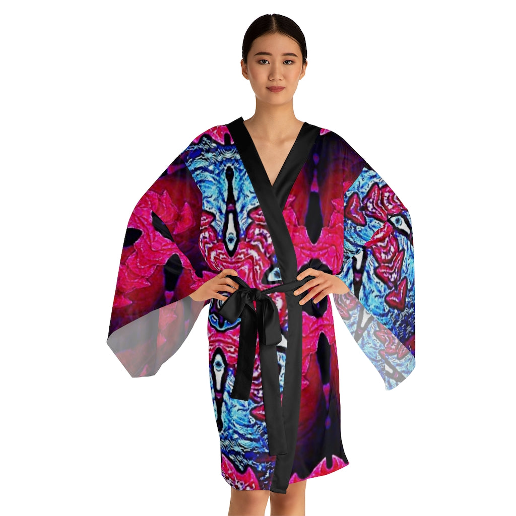 Multi-Colored Long Sleeve Kimono Robe