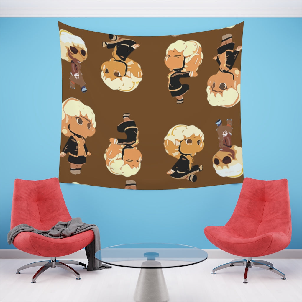 Brown Printed Wall Tapestry