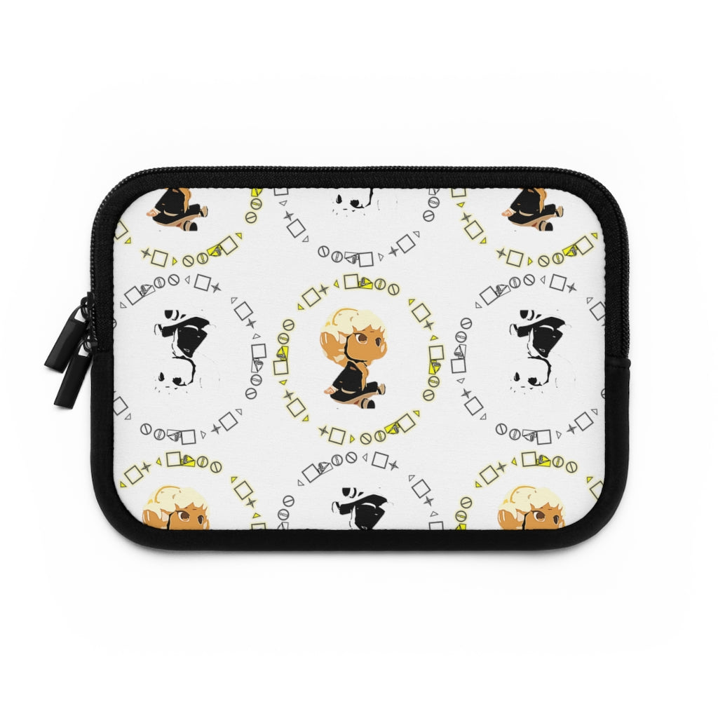 Logo Patterned Laptop Sleeve