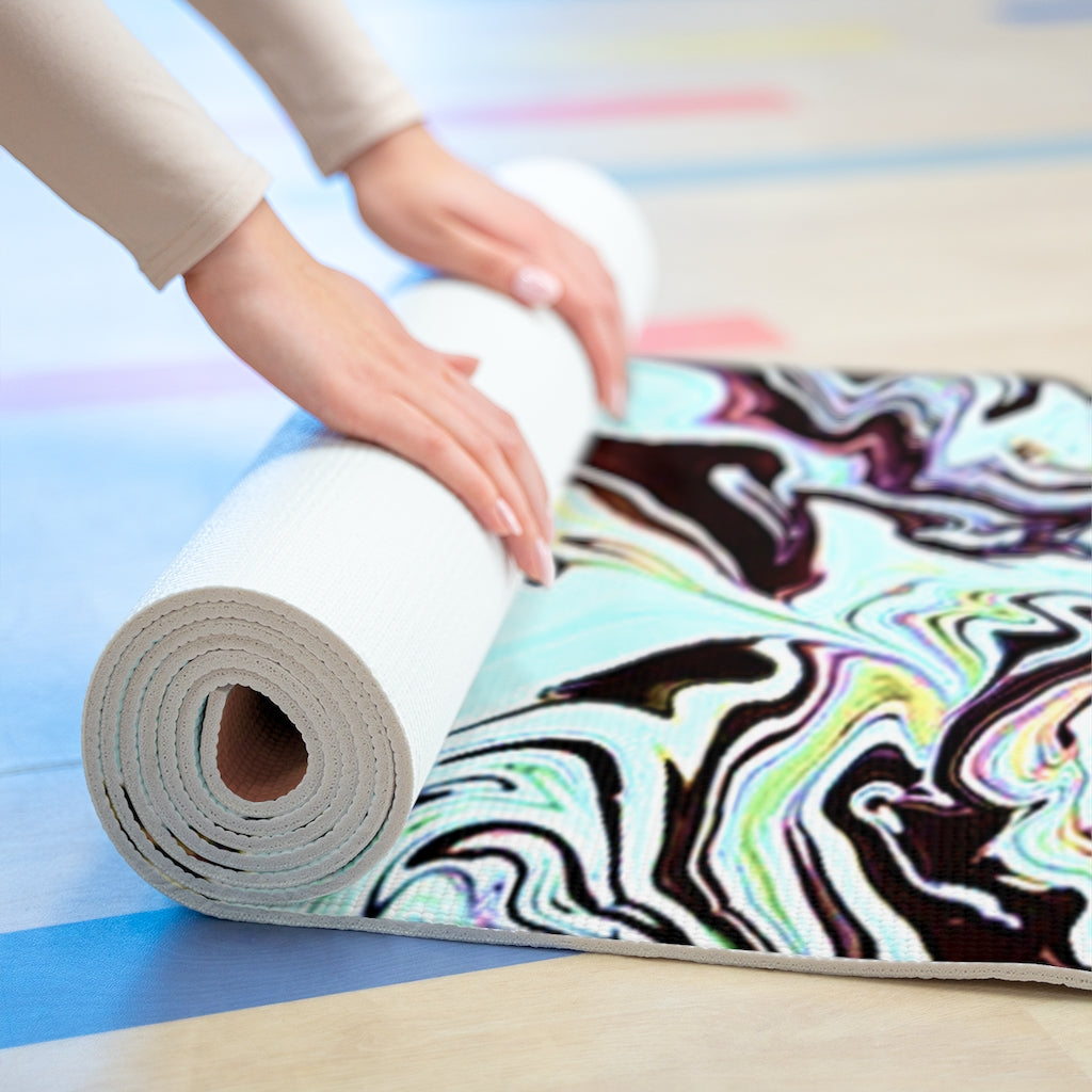 CDEJ Turquoise Marble Foam Yoga Mat