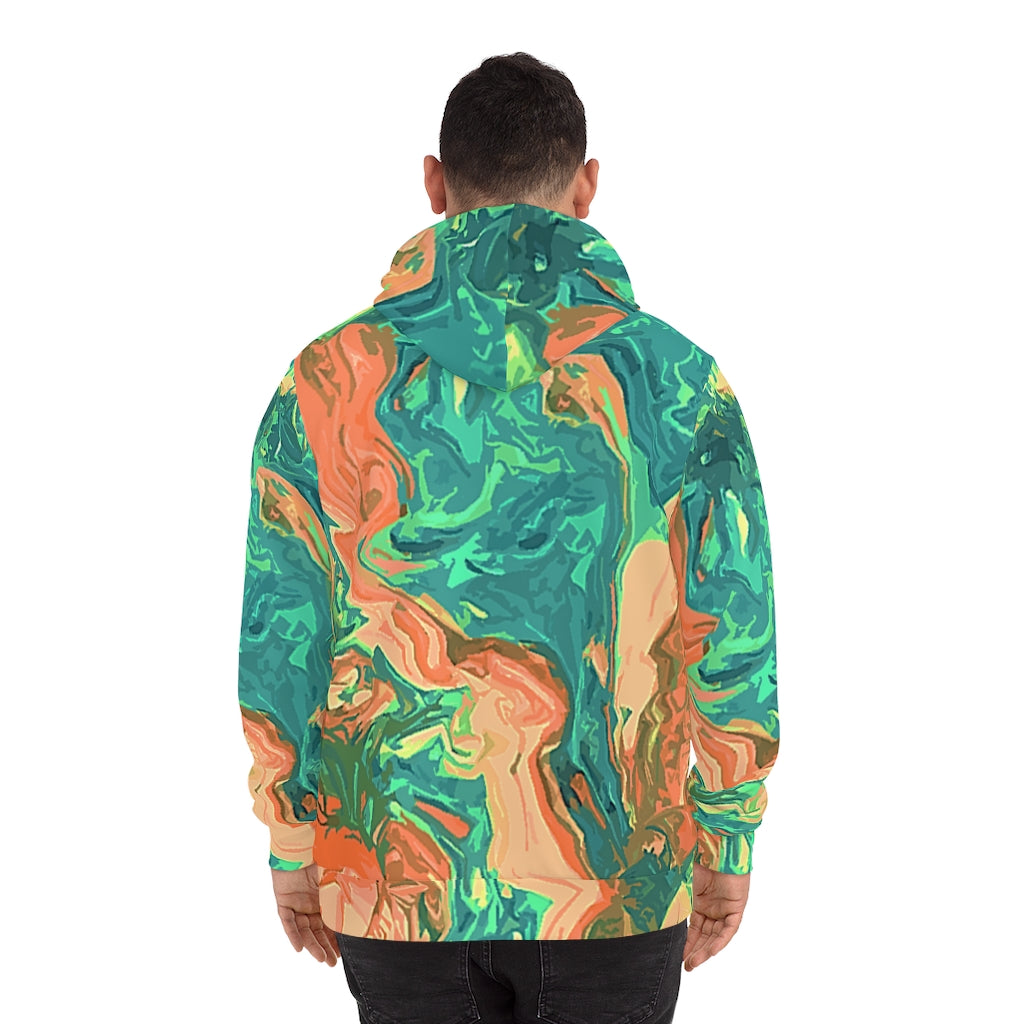 CDEJ Green Marble AOP Fashion Hoodie