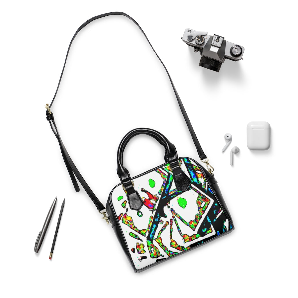 Painted Money Shoulder Handbag