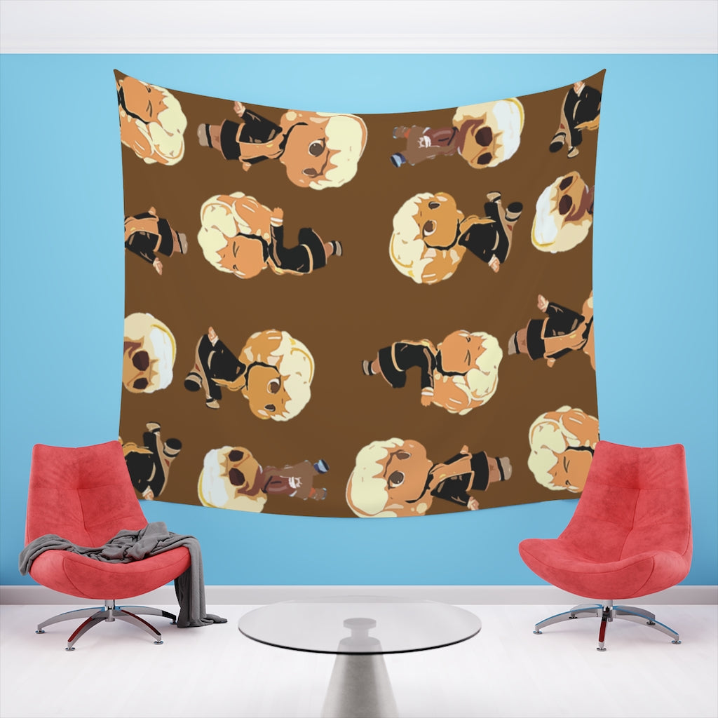 Brown Printed Wall Tapestry