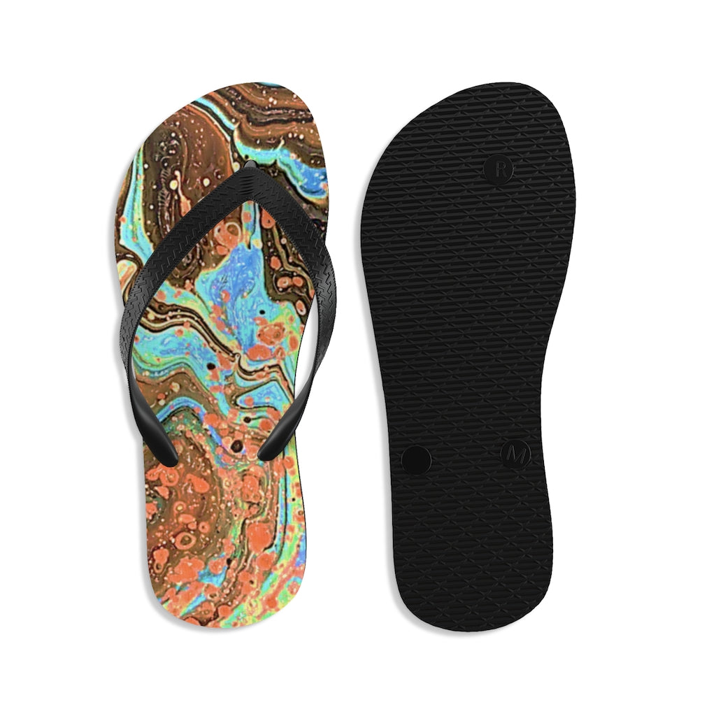 CDEJ Brown Unisex Flip-Flops