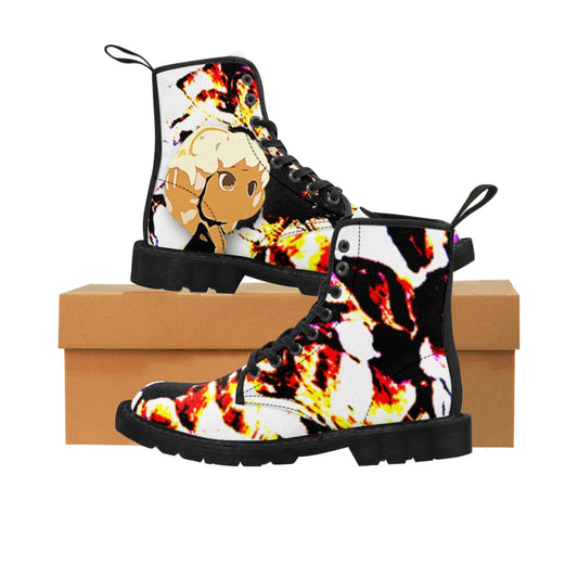 Branded Floral Men's Canvas Boots