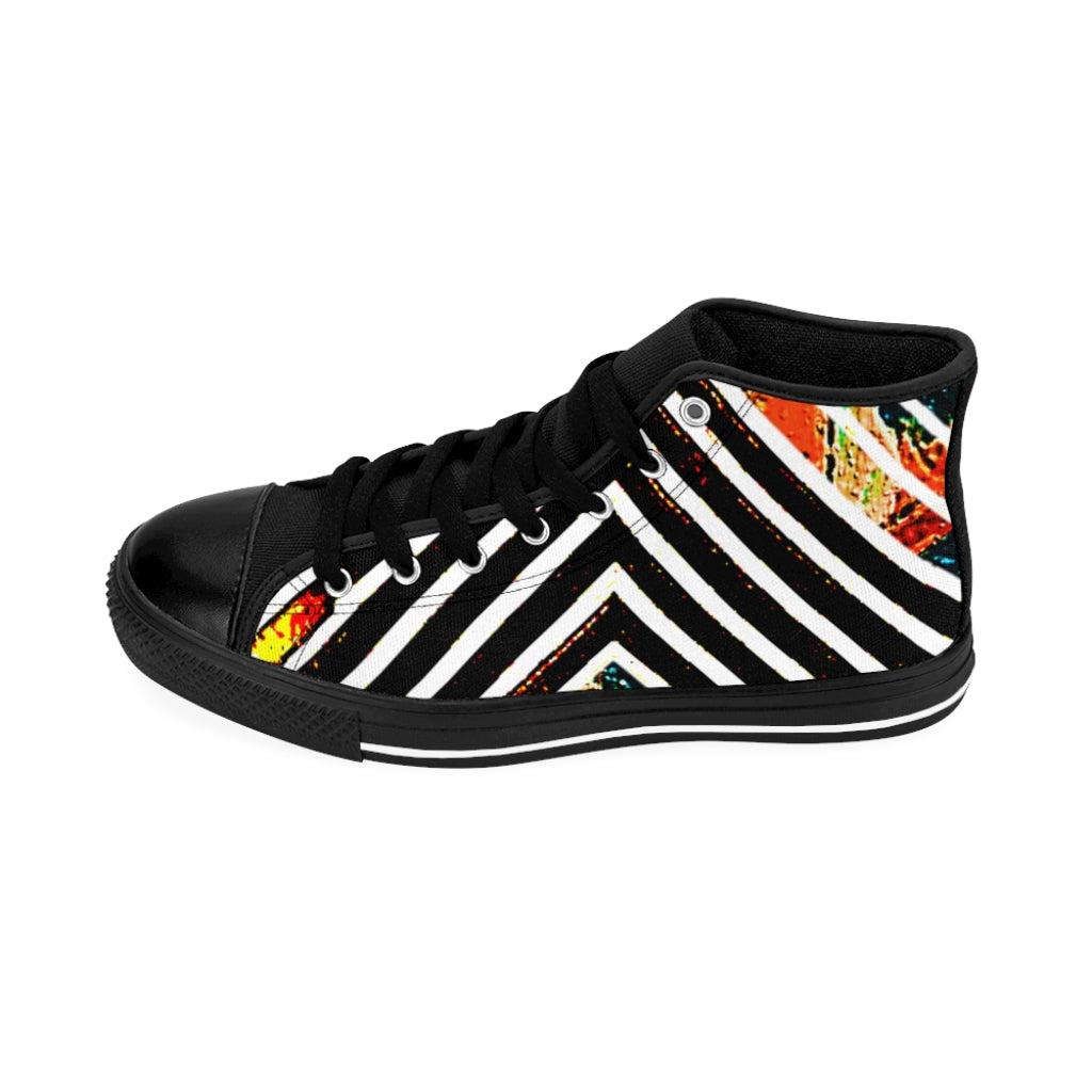 Multi-Stripped Men's High-top Sneakers