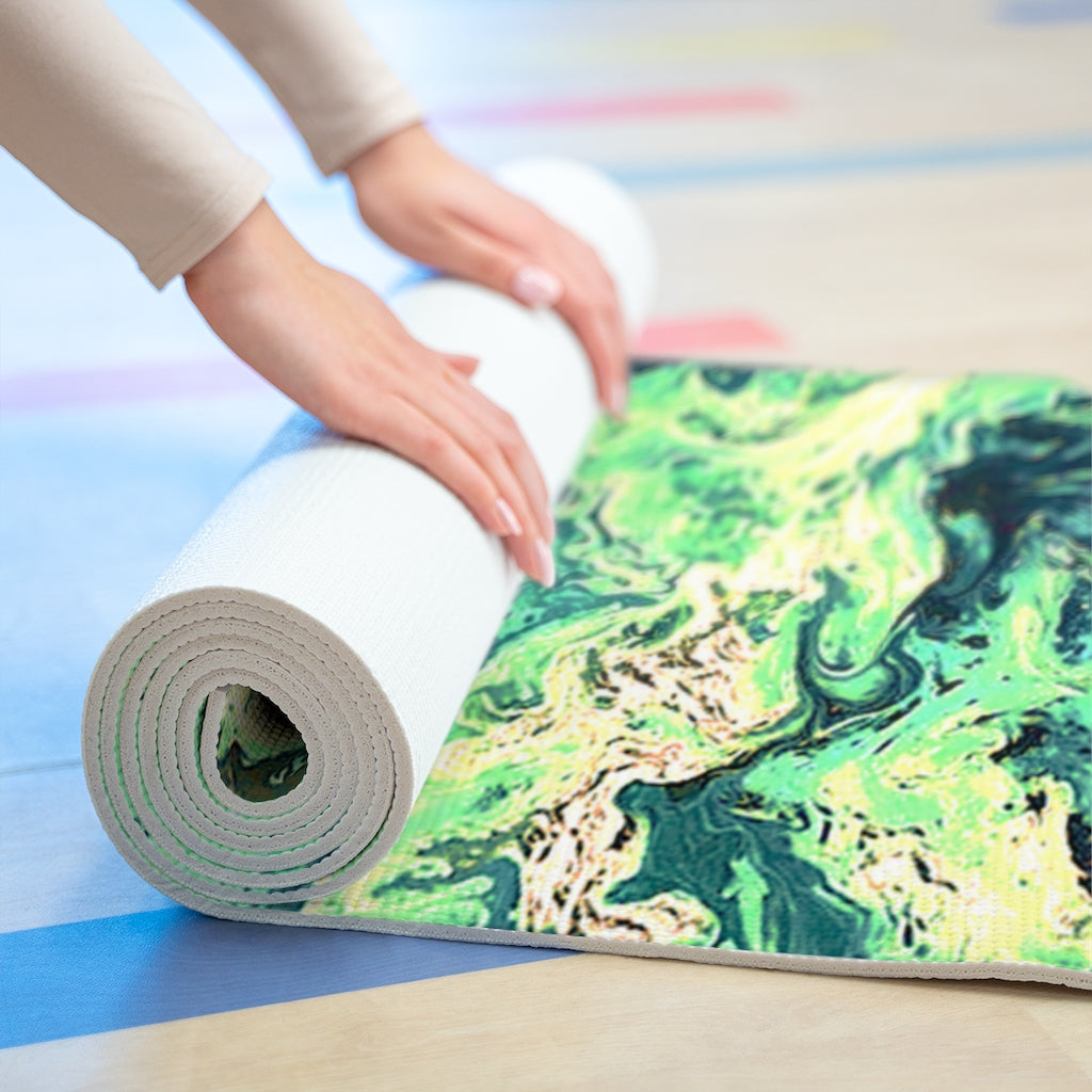 CDEJ Green Marble Foam Yoga Mat