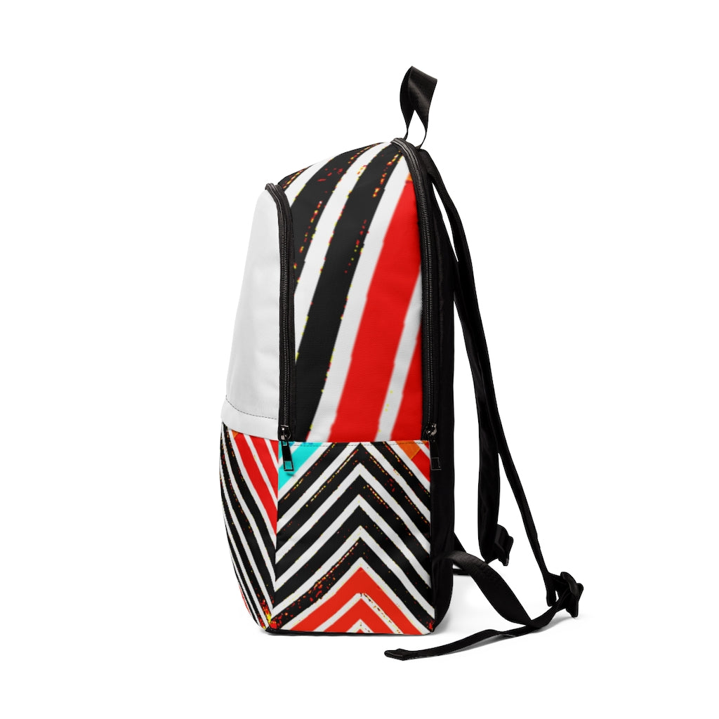 Special Stripped Unisex Fabric Backpack