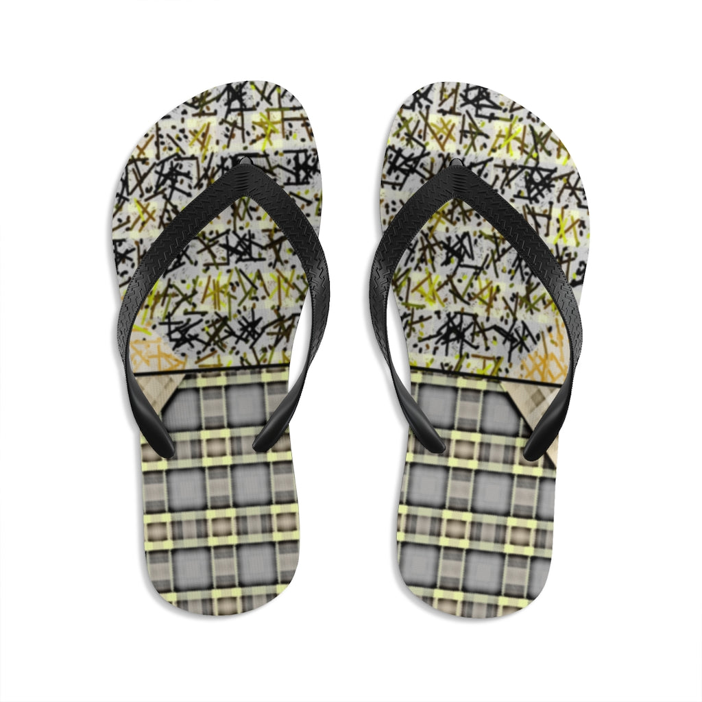 Patchwork Plad Unisex Flip-Flops