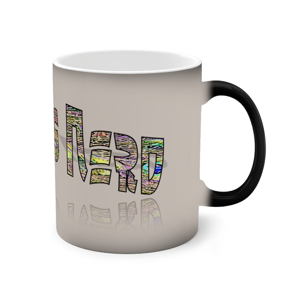 Graphic "Fabulous Nerd" Color-Changing Mug, 11oz