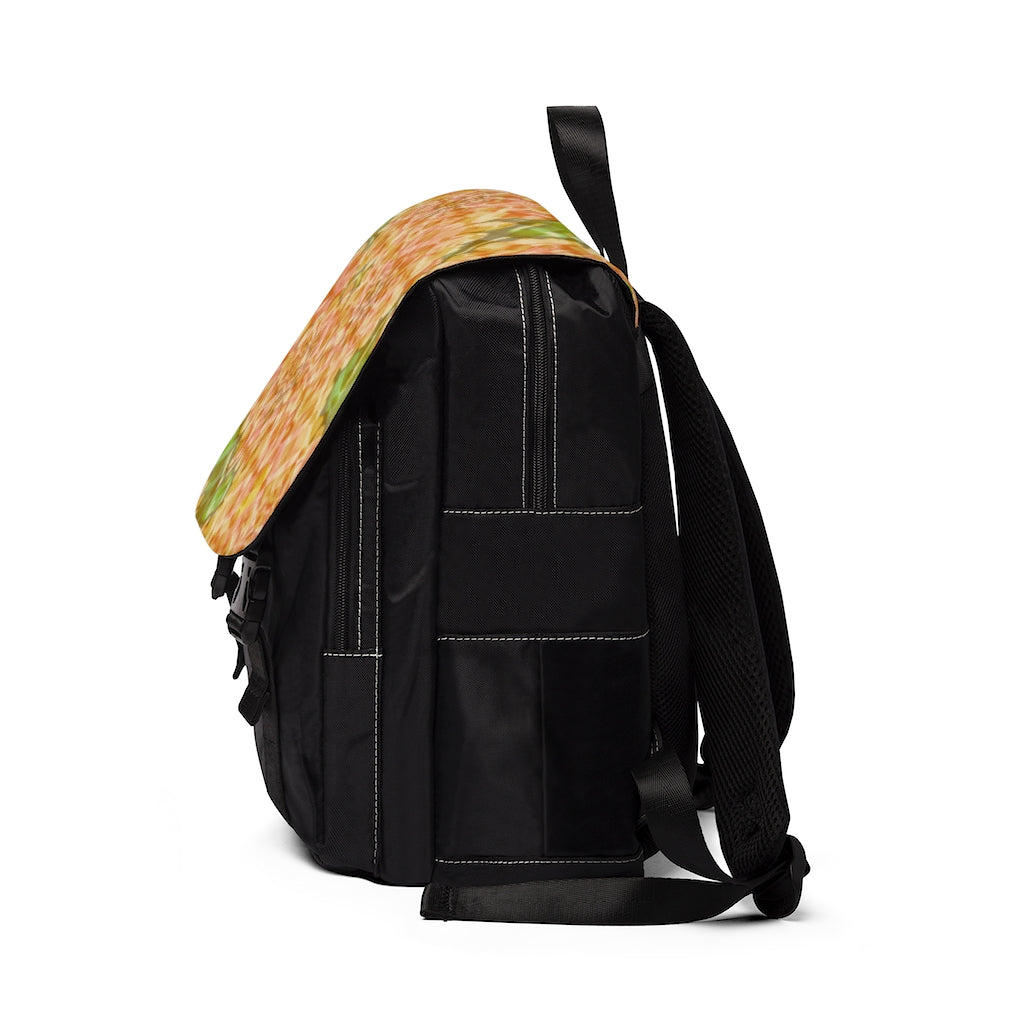 Faded Floral Unisex Casual Shoulder Backpack