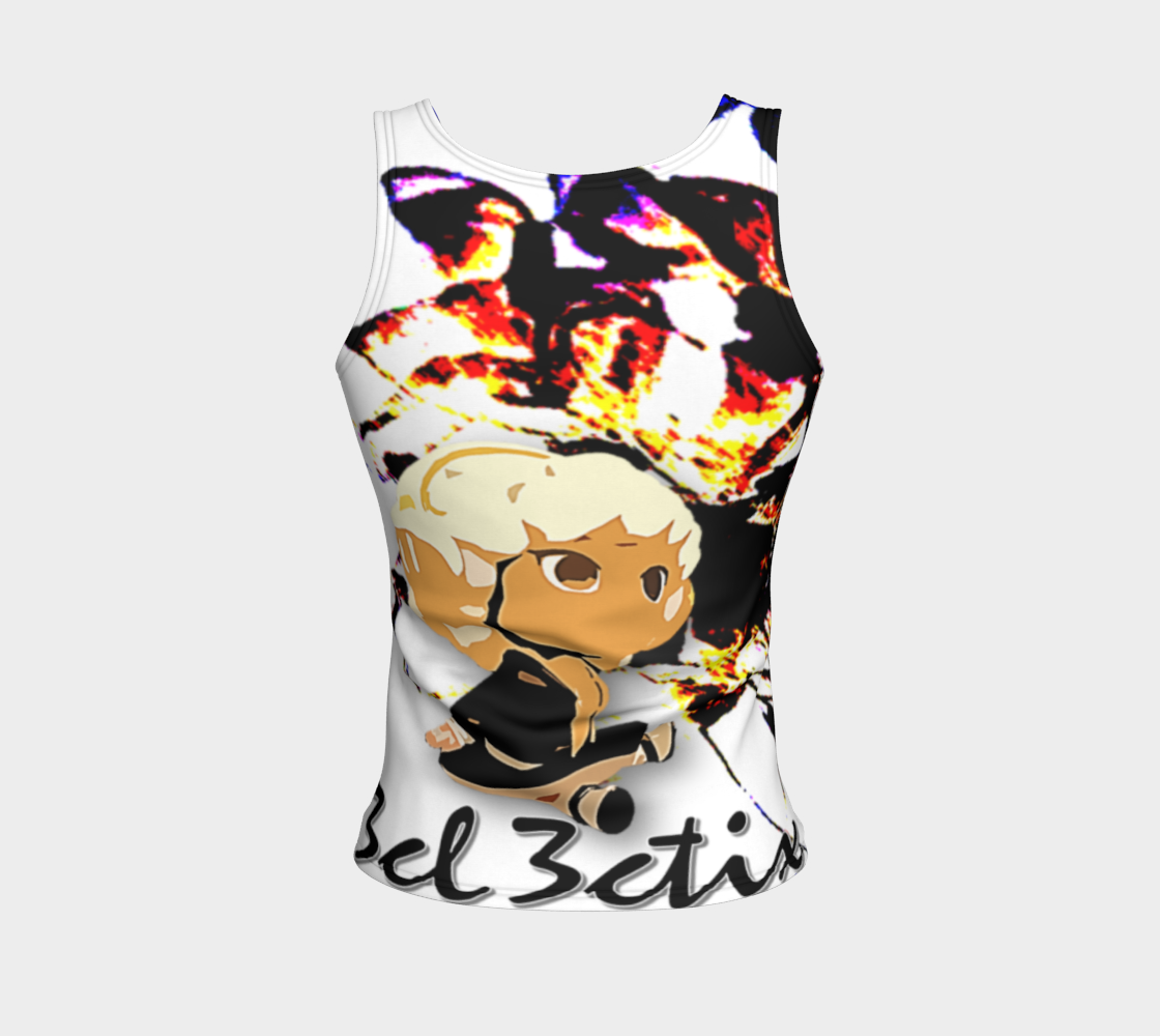 floral branded fitted tank top