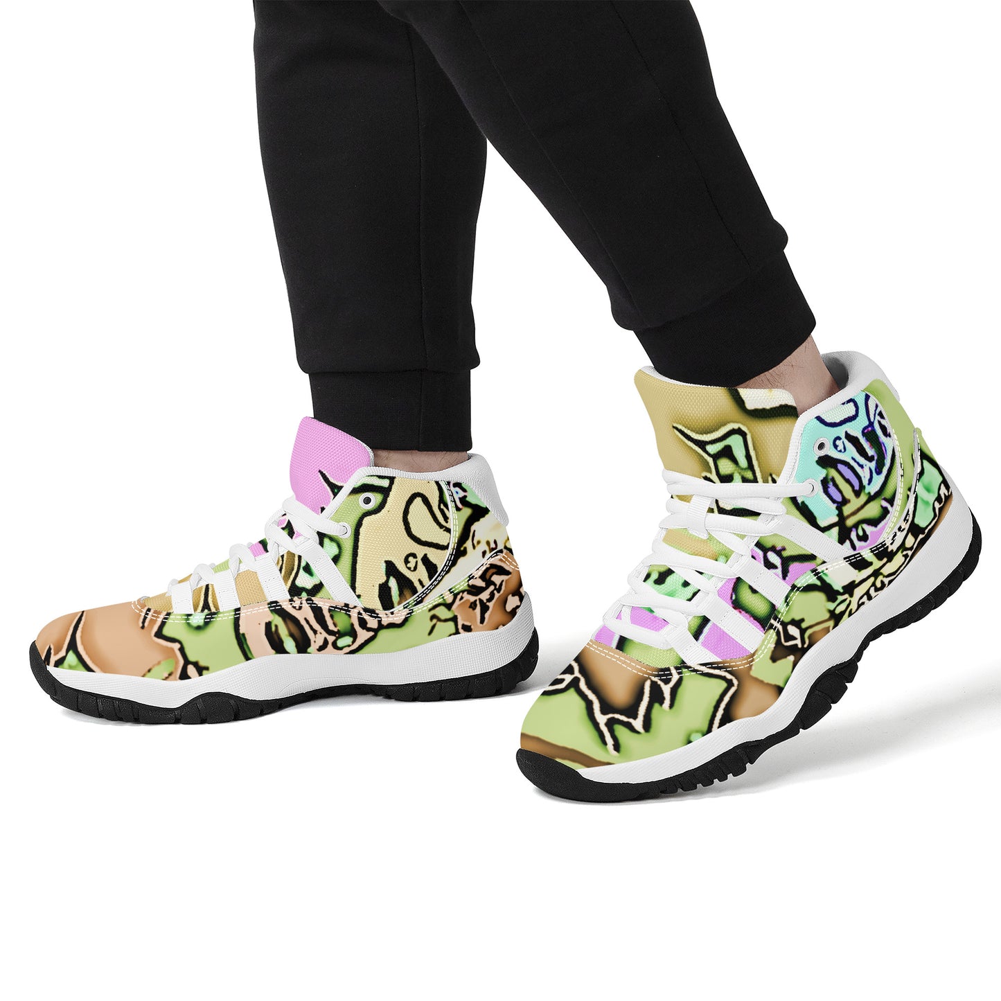 SF_S38 High Top Air Retro Sneakers - Afro