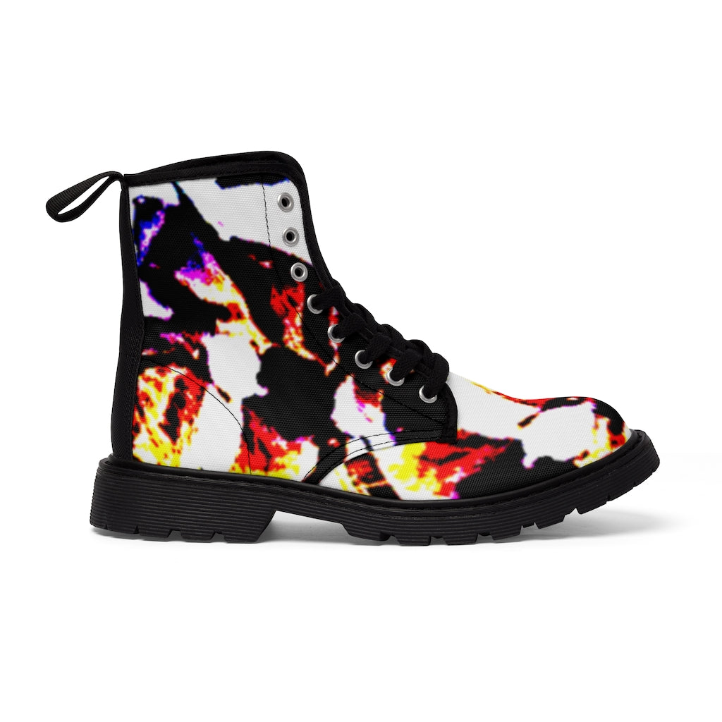 Floral Women's Canvas Boots