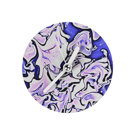 CDEJ Purple Marble Wall Clocks