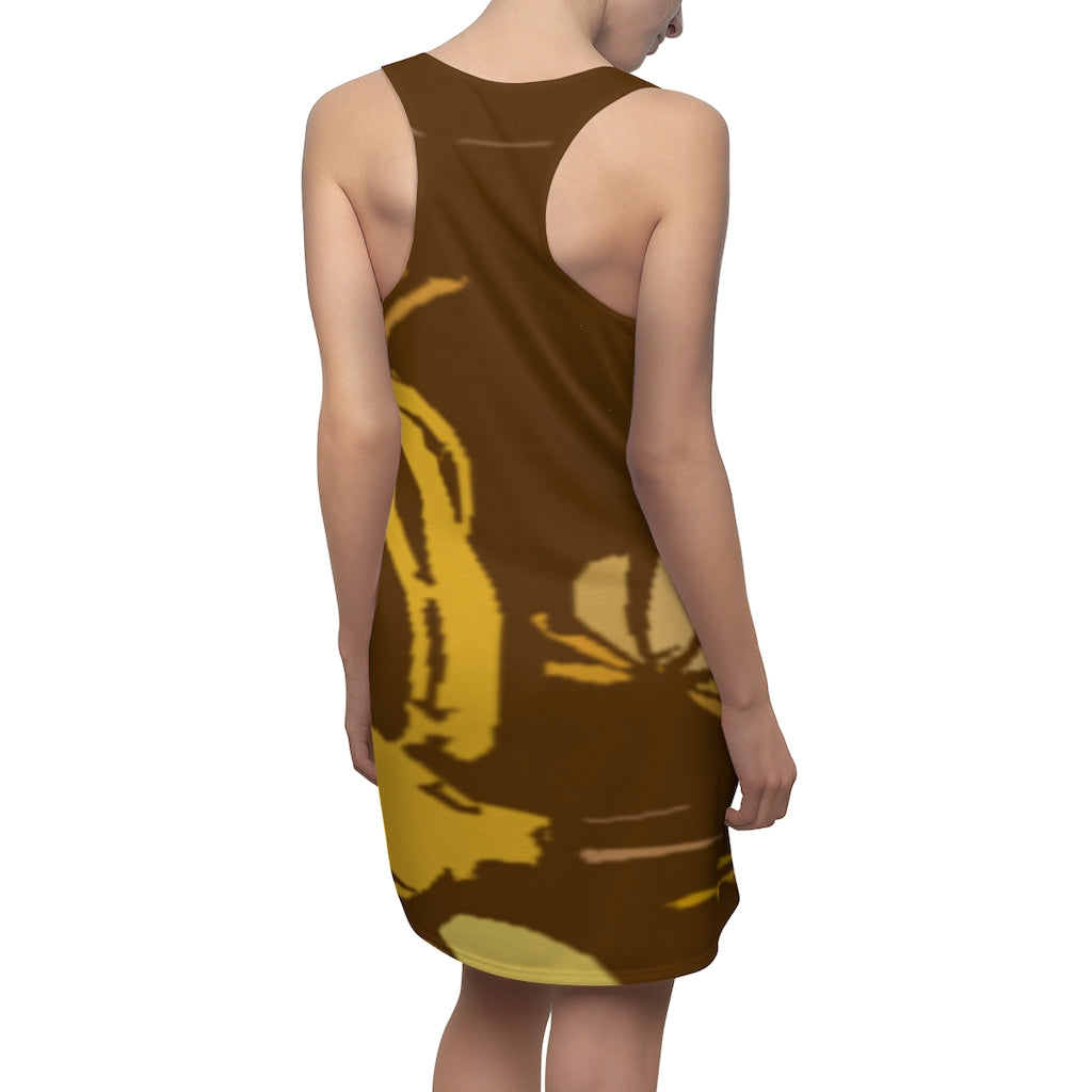 Brown Women's Cut & Sew Racerback Dress