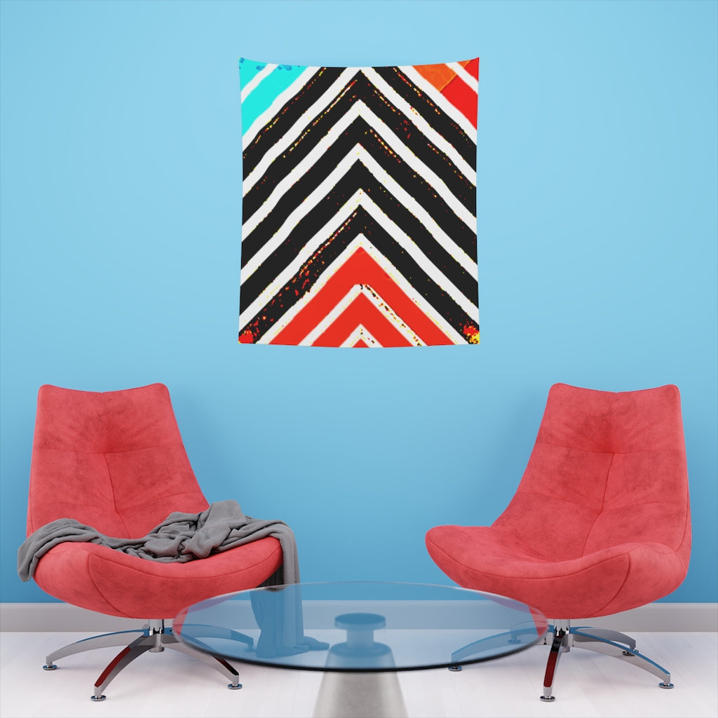 Abstract Stripped Printed Wall Tapestry