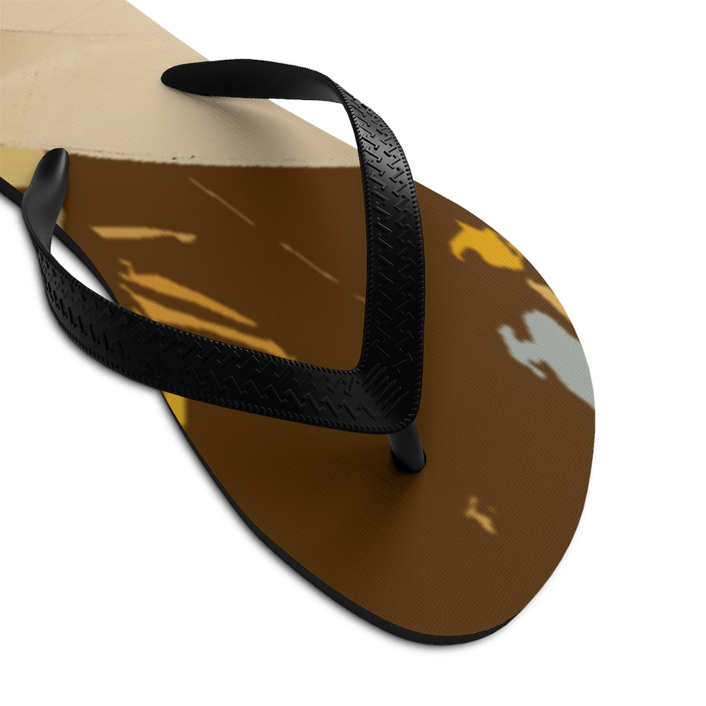 Brown Unisex Flip-Flops