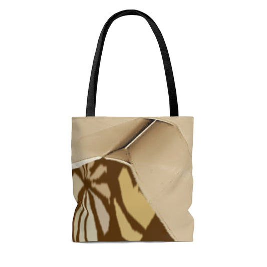 Brown AOP Tote Bag