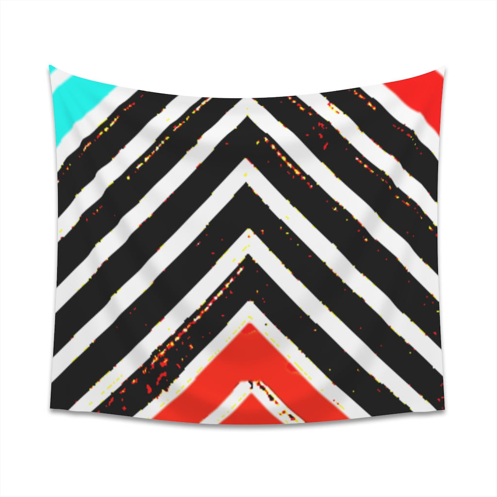 Abstract Stripped Printed Wall Tapestry