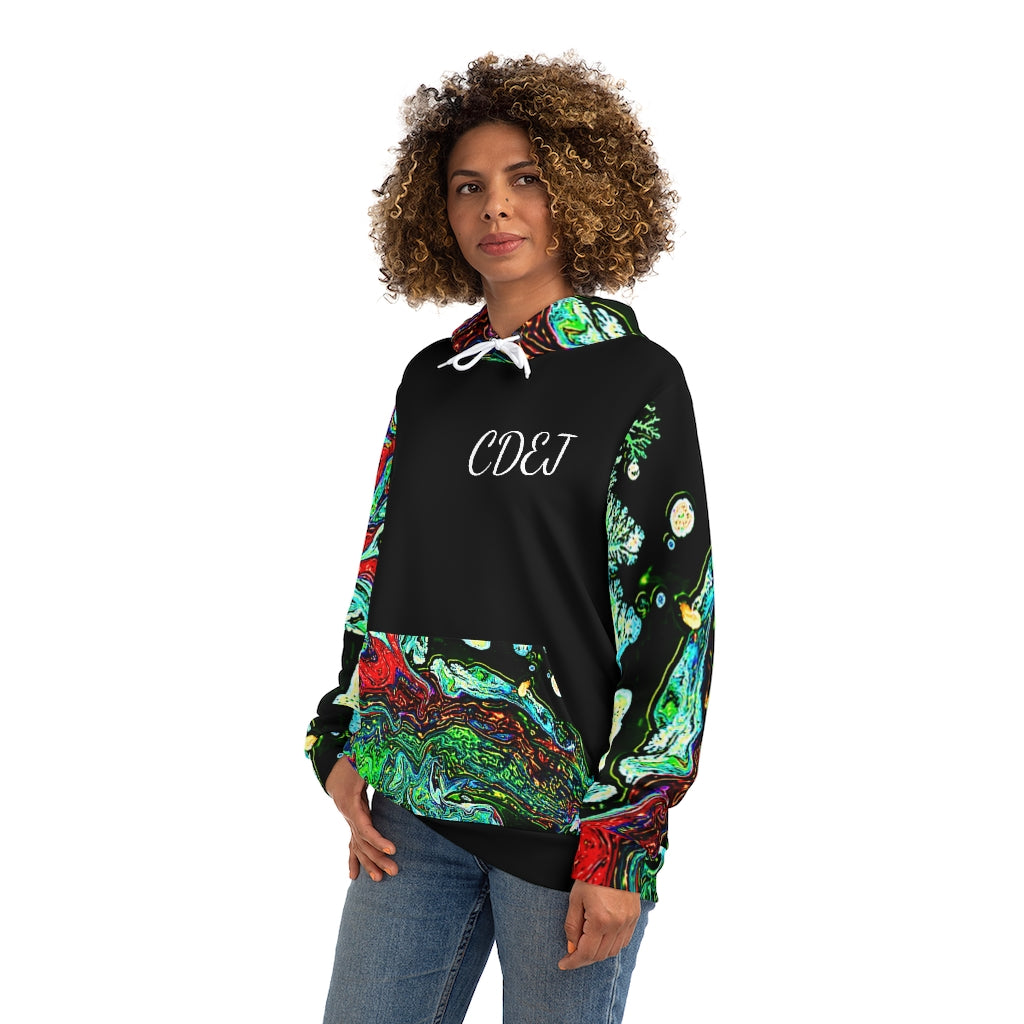 CDEJ Green Marble AOP Fashion Hoodie