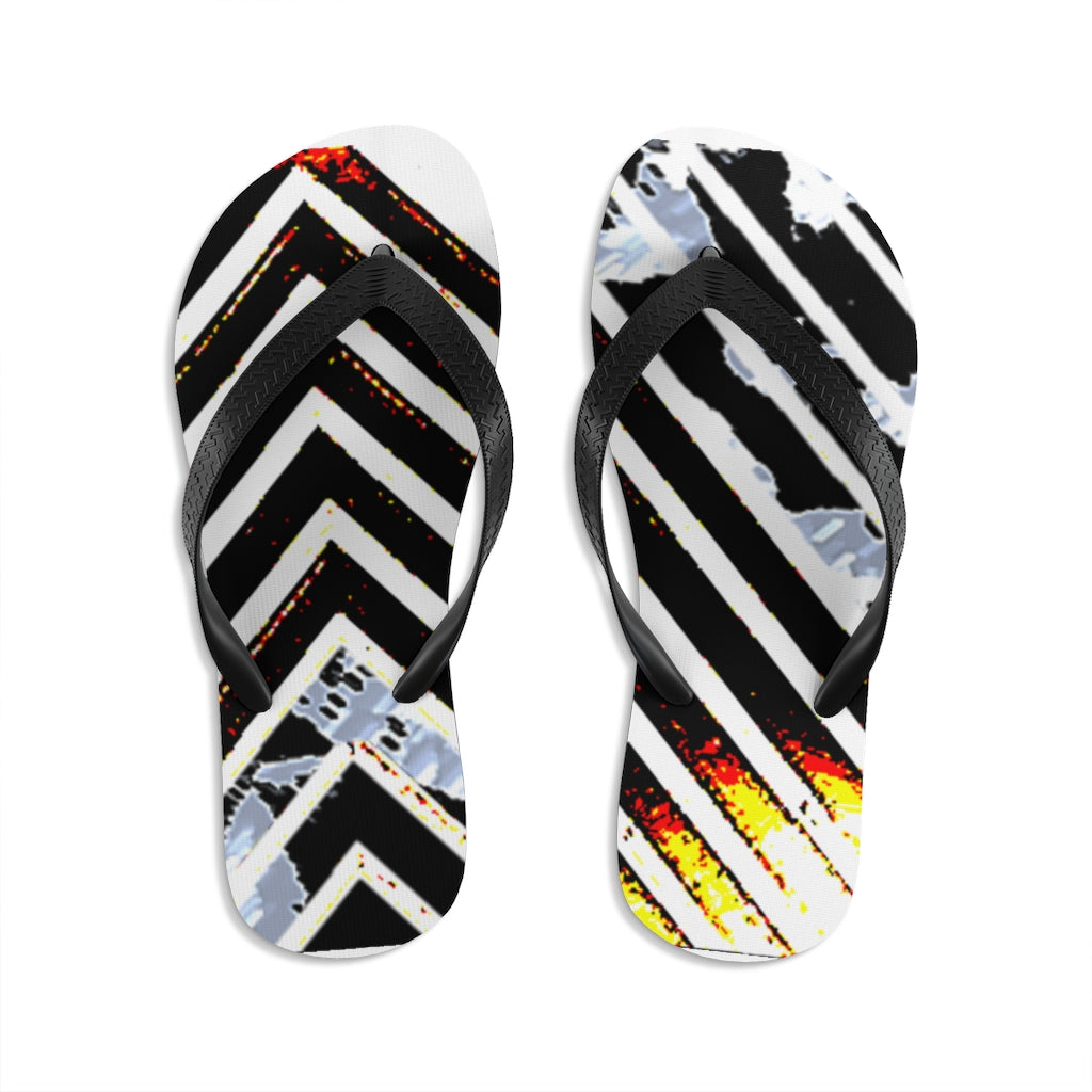 Stripped Unisex Flip-Flops