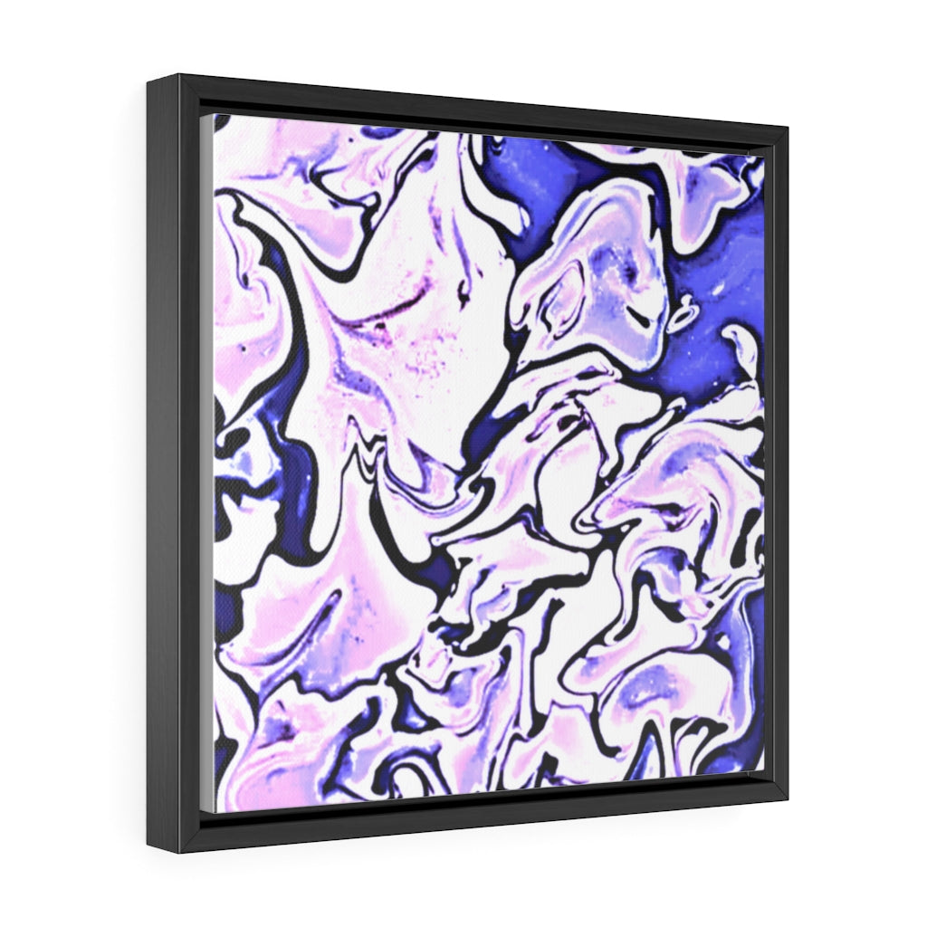 CDEJ Purple Marble Gallery Canvas Wraps, Square Frame