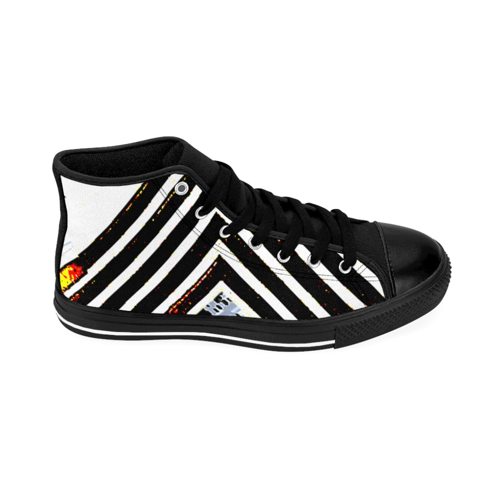 Stipped Women's High-top Sneakers