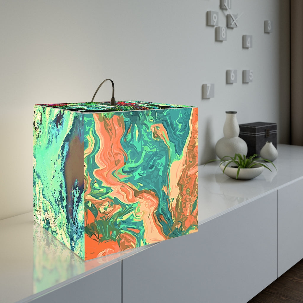 CDEJ Green Marble Light Cube Lamp