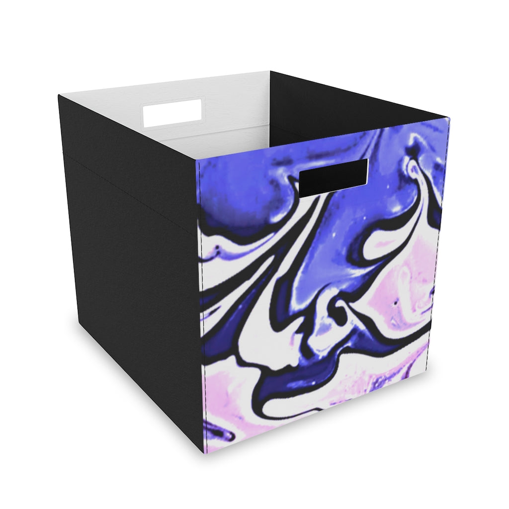 CDEJ Purple Marble Felt Storage Box