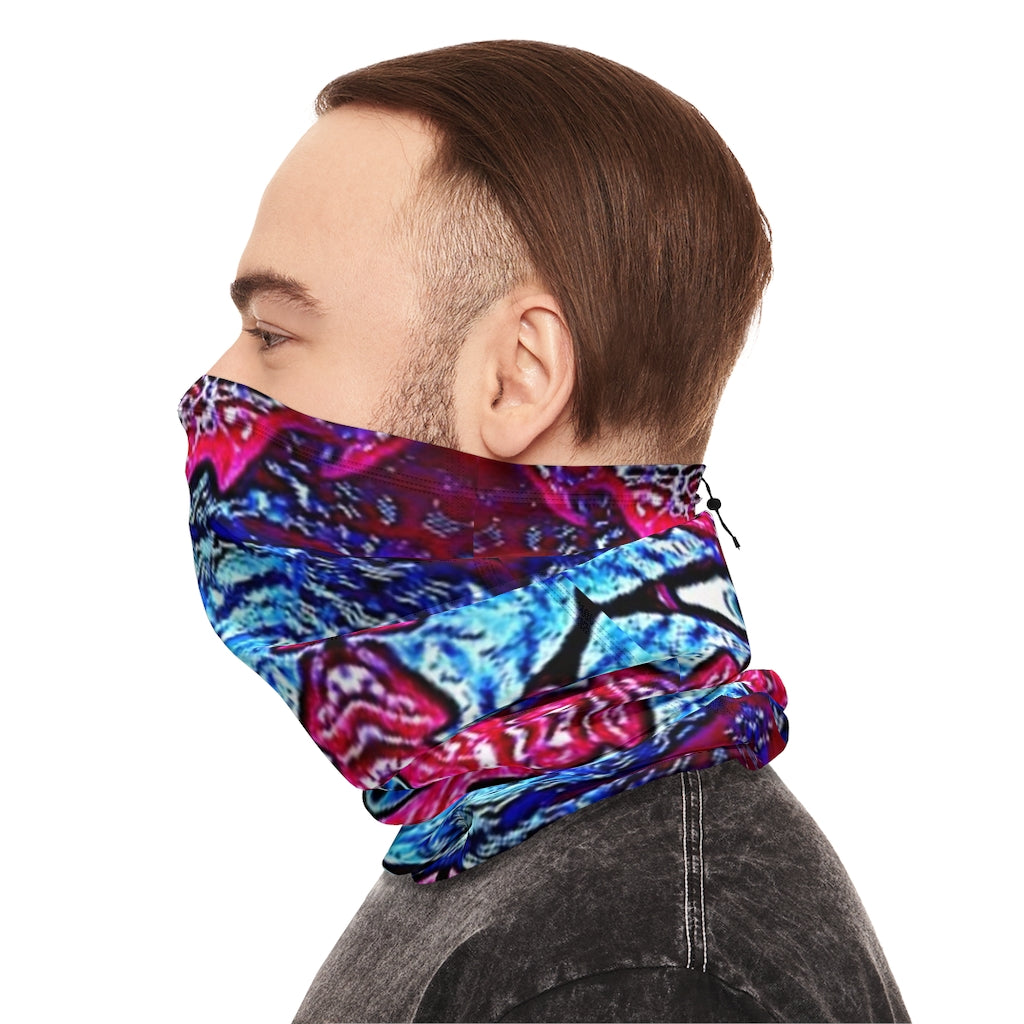 Multi-Colored Winter Neck Gaiter With Drawstring