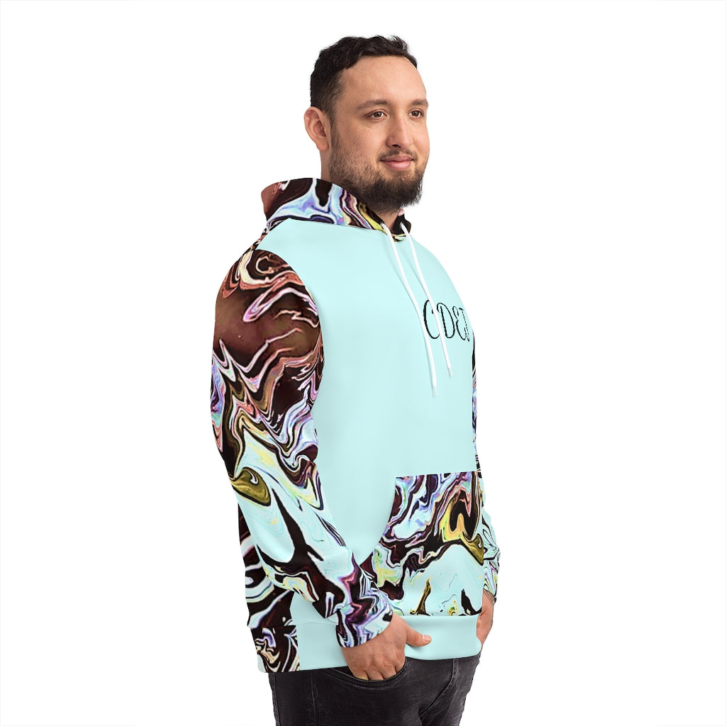 CDEJ Turquoise Marble AOP Fashion Hoodie