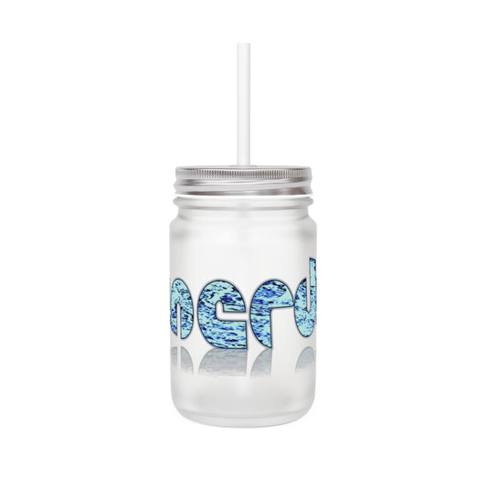 Graphic "Nerd" Mason Jar