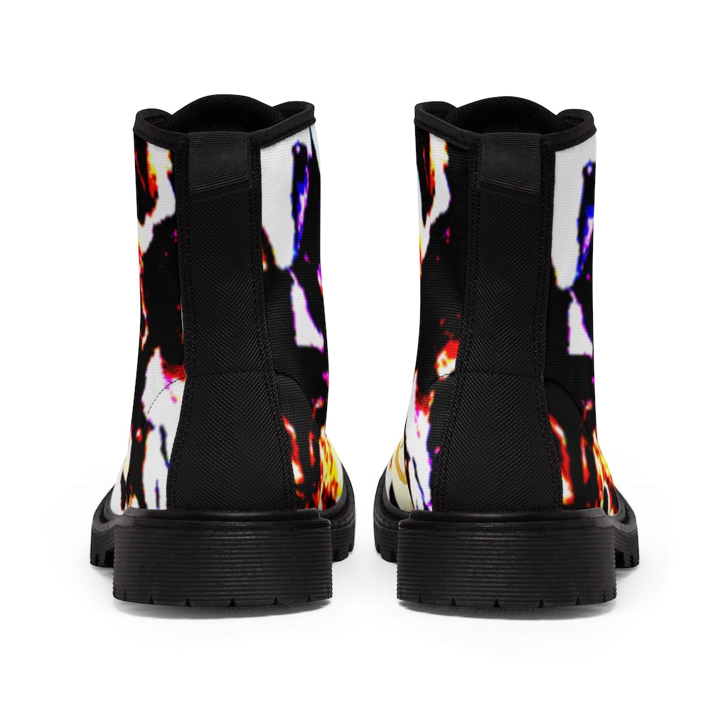 Floral Men's Canvas Boots