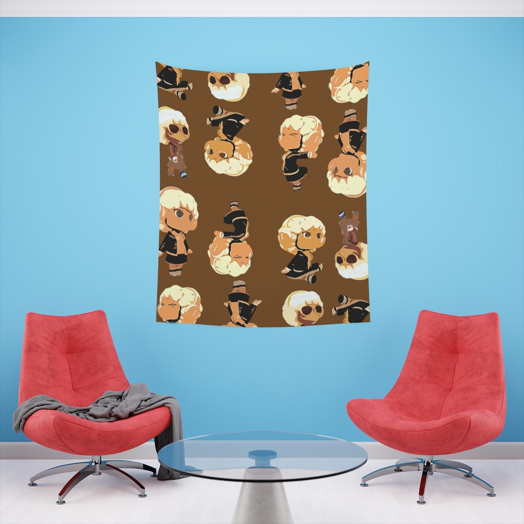 Brown Printed Wall Tapestry