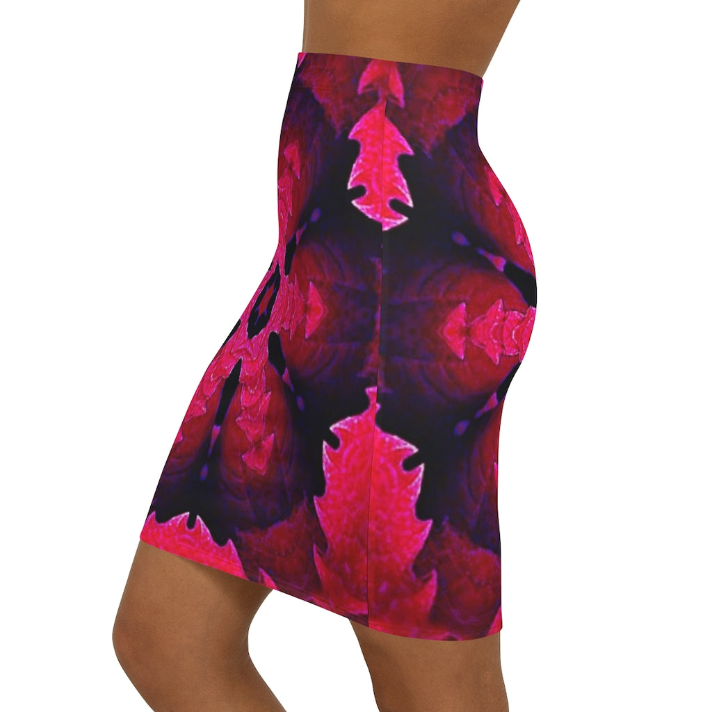 Red Women's Mini Skirt