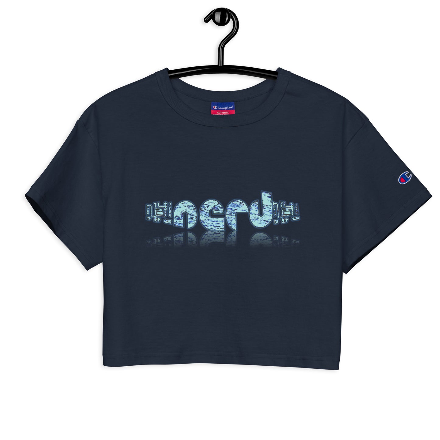 Graphic "Nerd" Champion crop top