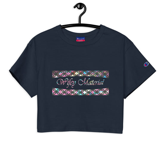 Graphic "Wifey" Champion crop top