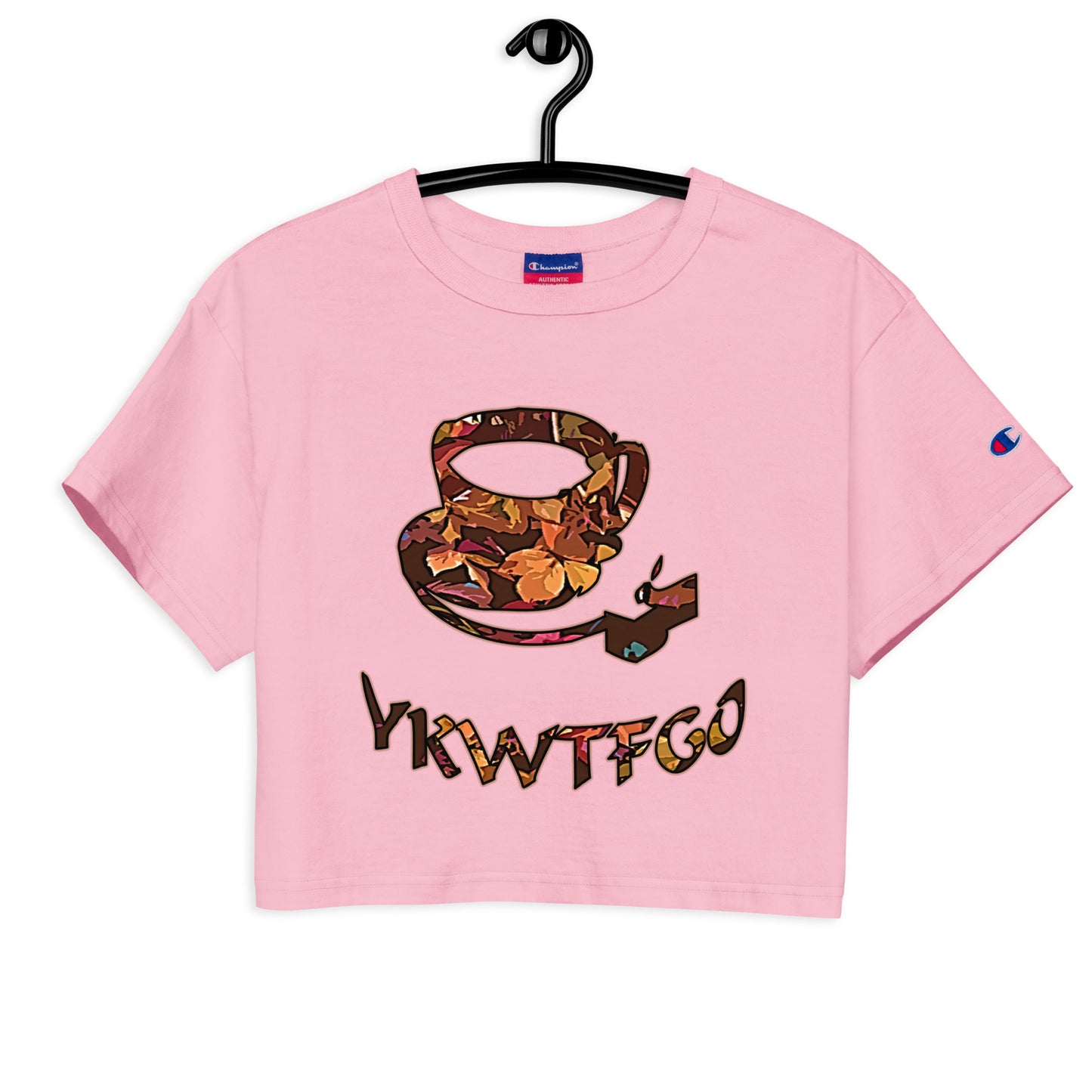 Graphic "Coffee" Champion crop top