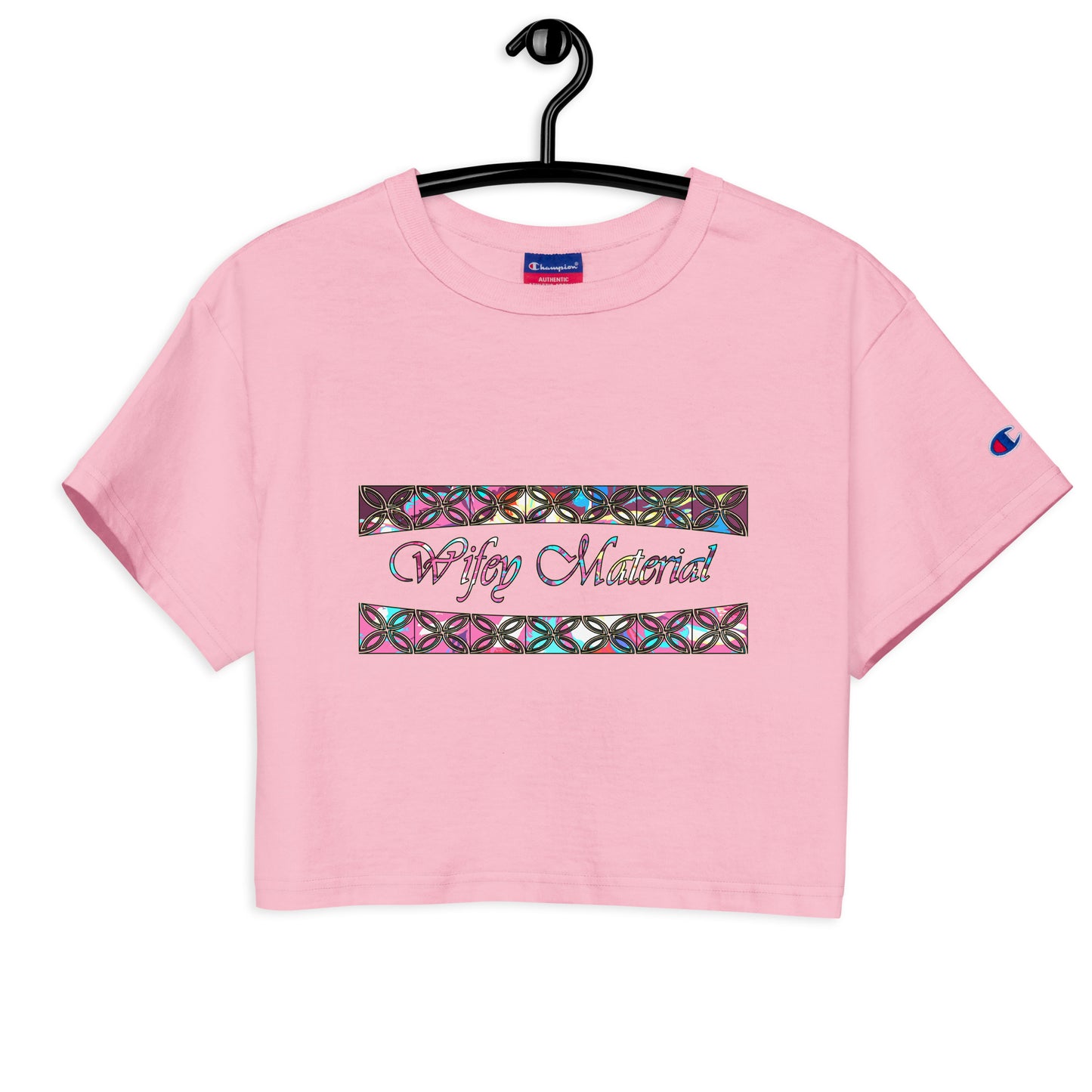 Graphic "Wifey" Champion crop top