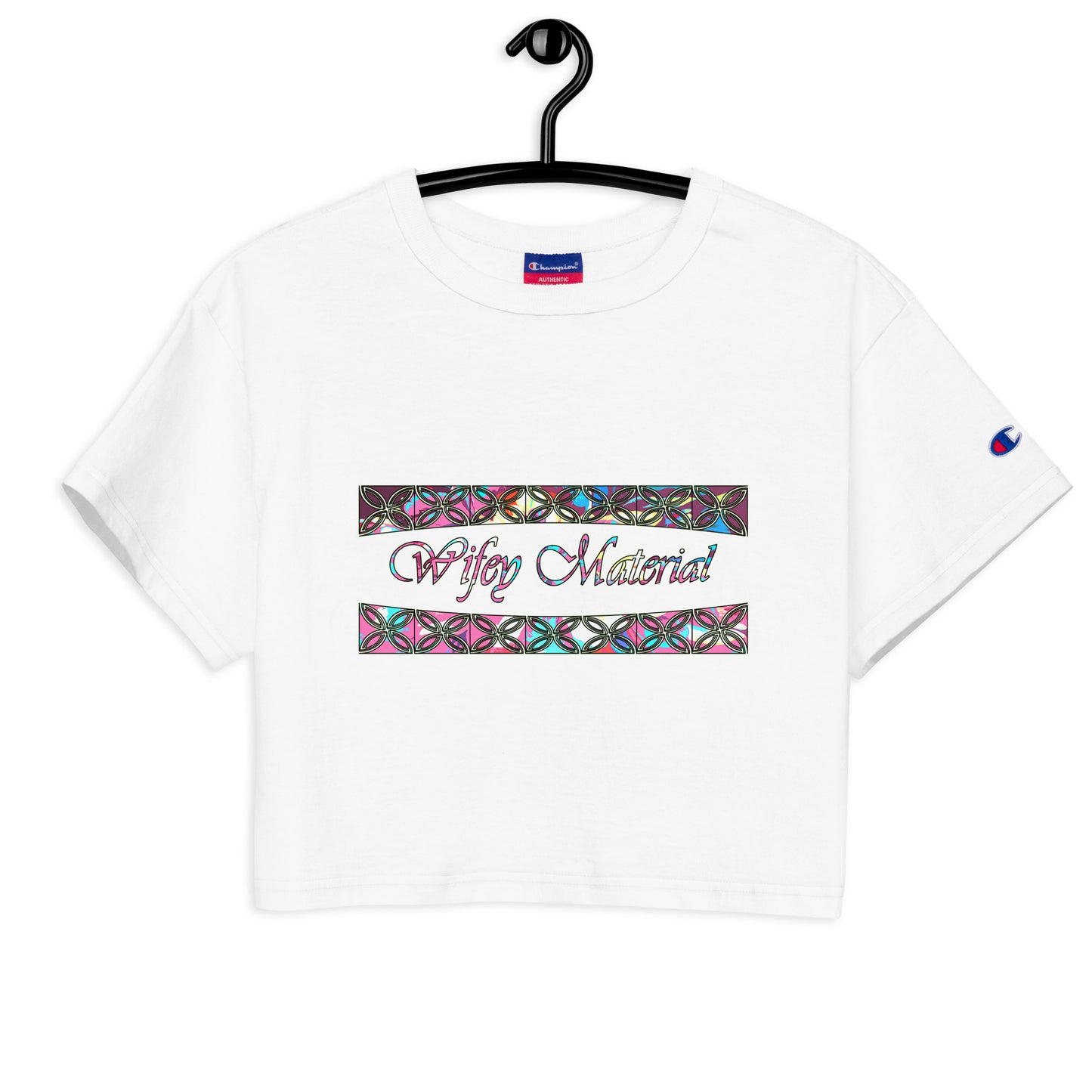 Graphic "Wifey" Champion crop top