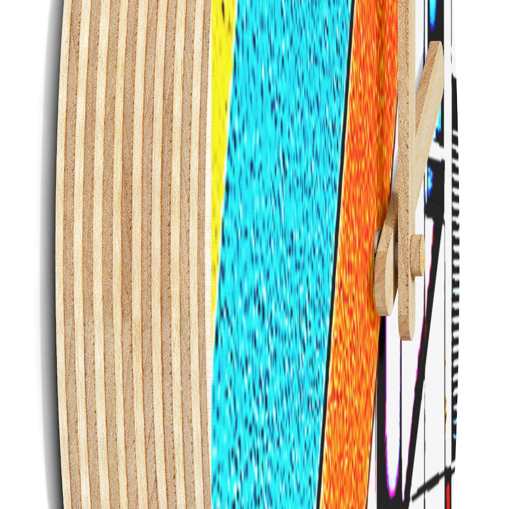 Abstract Wooden Wall Clock