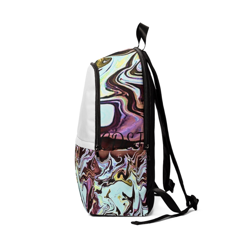 CDEJ Turquoise Marble Unisex Fabric Backpack