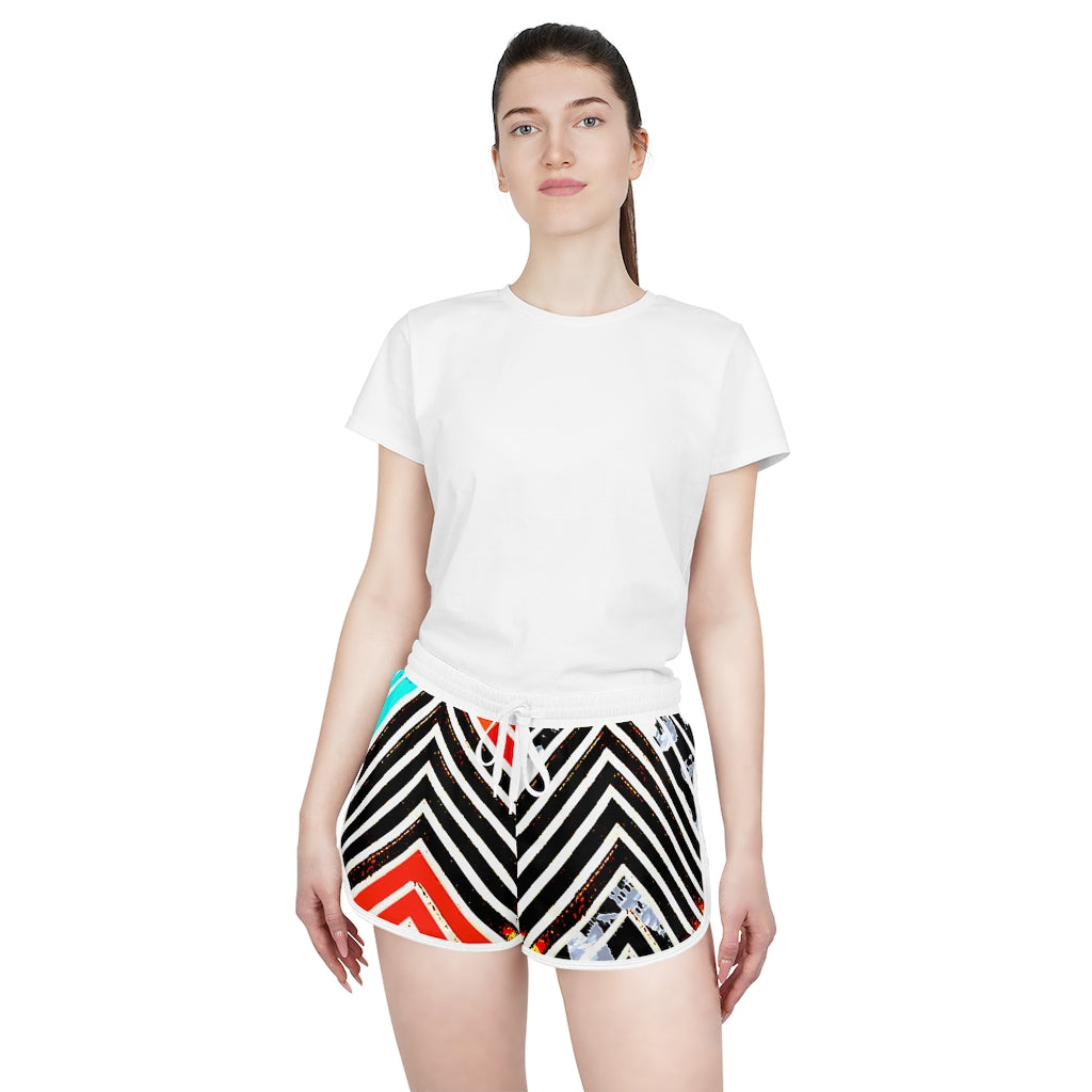 Multi-Stripped Women's Relaxed Shorts (AOP)