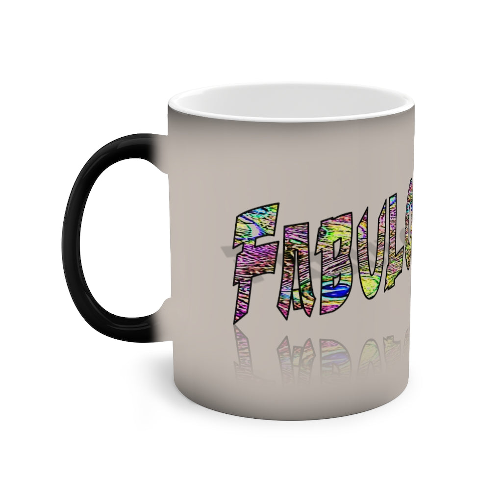 Graphic "Fabulous Nerd" Color-Changing Mug, 11oz