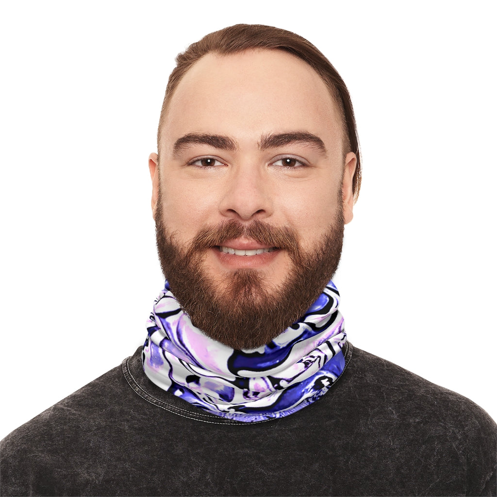 CDEJ Purple Marble Lightweight Neck Gaiter