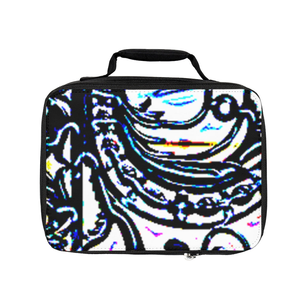 Faux Baroque Print Lunch Bag