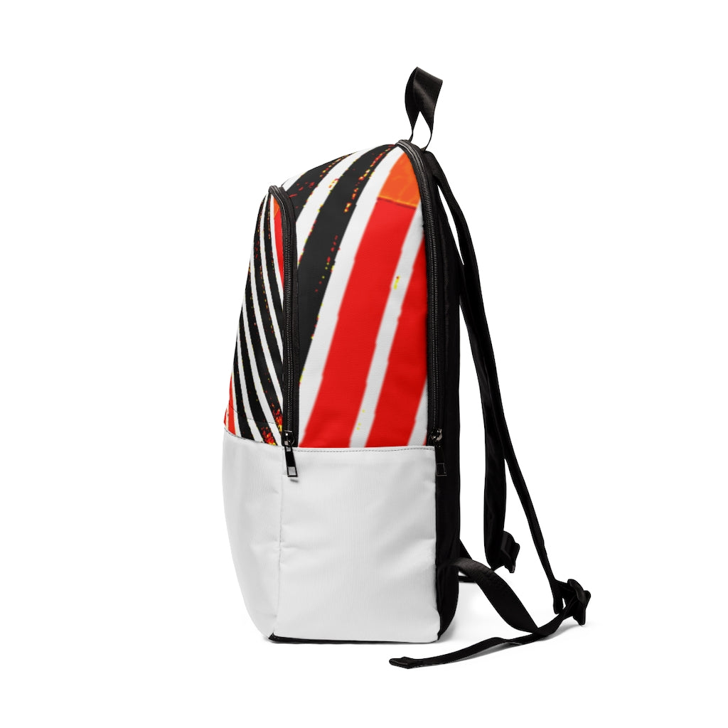 Special Stripped Unisex Fabric Backpack