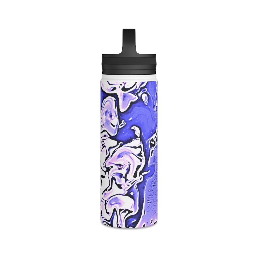 CDEJ Purple Marble Stainless Steel Water Bottle, Handle Lid